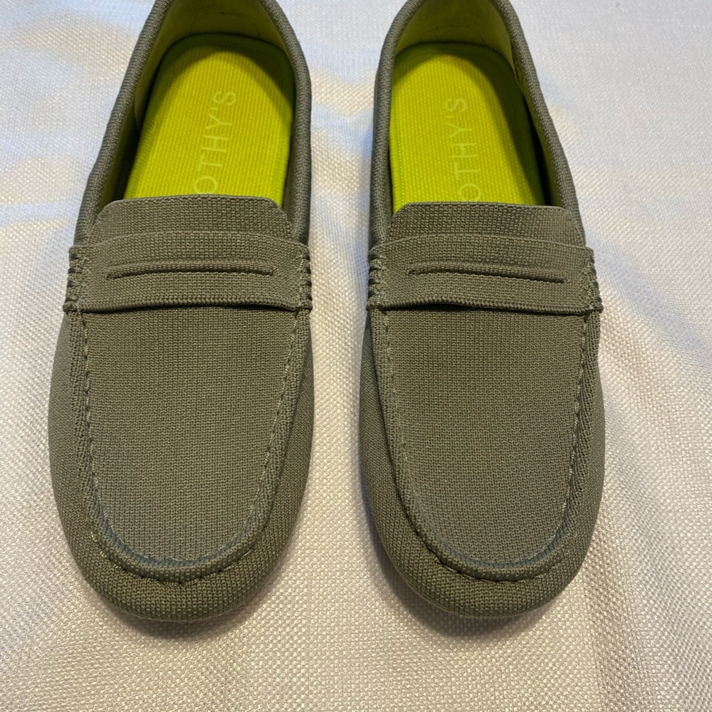 Rothy's light olive (Martini) Loafers Slip-Ons